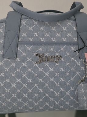 Juicy Couture She's The Moment Weekender.  LT Denim/White